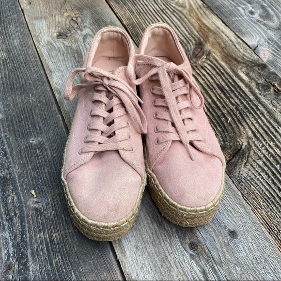 Tretorn Eve2 Pink Suede Espadrille Sneakers - Picture 4 of 10